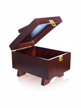 Drewniana skrzynka na akcesoria obuwnicze