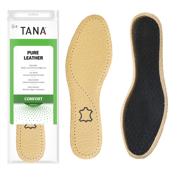 Skórzane wkładki do butów z węglem aktywnym Tana Pure Leather