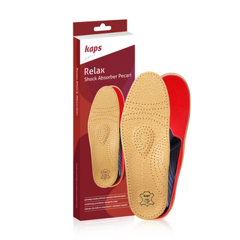 Profilowane skórzane wkładki do butów Kaps Relax Shock Absorber Pecari