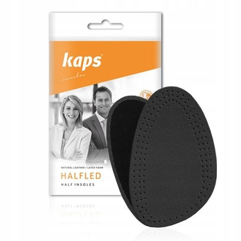 Komfortowe amortyzujące skórzane półwkładki Kaps Halfled Black