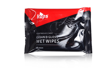 Chusteczki do czyszczenia i polerowania butów Kaps® Clean & Gloss Wet Wipes