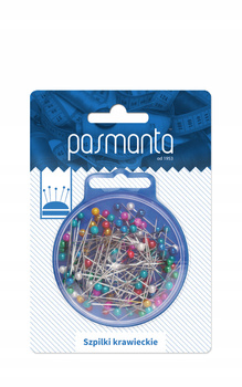 Szpilki krawieckie stalowe niklowane kolorowe