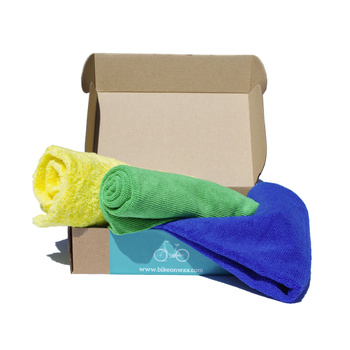 Zestaw ręczników do czyszczenia i polerowania roweru Bike on Wax Ride and Shine