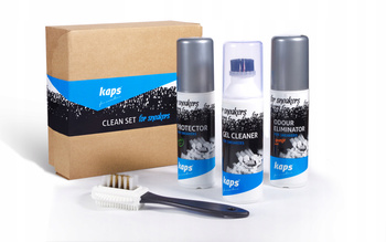 Zestaw do Czyszczenia Butów z Zamszu, Nubuku, Skóry – Pielęgnacja i Ochrona - Kaps® Set Sneakers Cleaner