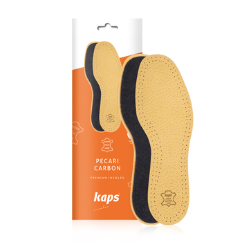 Skórzane wkładki do butów przeciwpotne oddychające Kaps Pecari Carbon