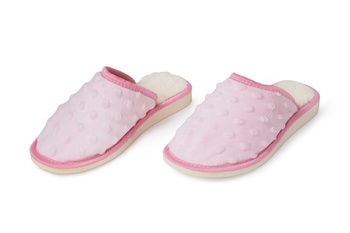 Ciepłe kapcie damskie z naturalną wełną i polarem