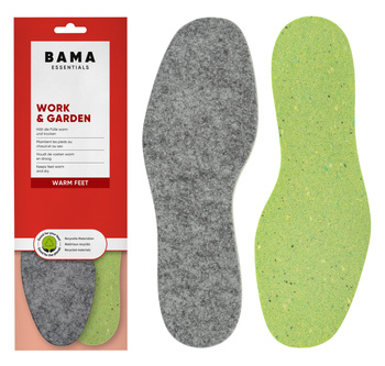 Wkładki do butów roboczych filcowe Bama Grey Work&Garden
