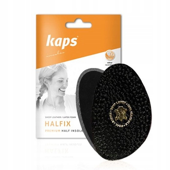 Komfortowe skórzane półwkładki - wkładki do butów Kaps Halfix Black