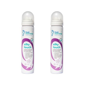 Jedwab do stóp zapobiegający otarciom Foot Morning Silky Touch - Zestaw 2 x 100 ml