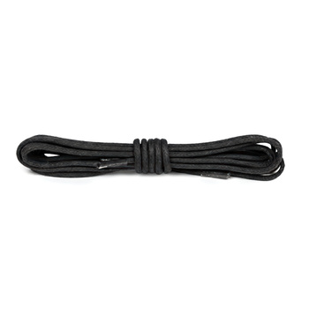 Woskowane sznurówki do butów okrągłe - Kolor Czarny - Długość 120 cm - Bama