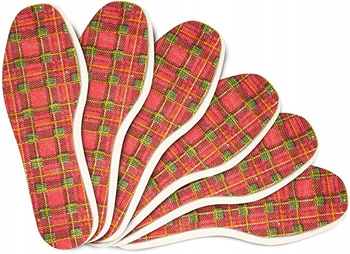 Zestaw komfortowych wkładek do butów - 6 par Kaps Tartan Set