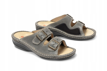 Wygodne Skórzane klapki haluksy
