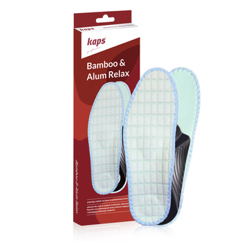 Wkładki do butów z węglem aktywnym, skutecznie pochłaniające pot - Kaps Bamboo & Alum Relax