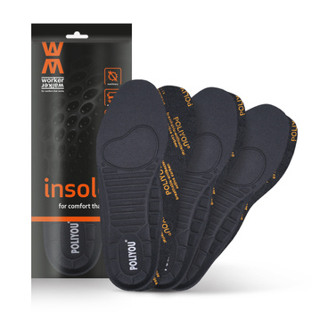 Wkładki do butów roboczych przeciwpotne - 3 pary Worker Walker Poliyou
