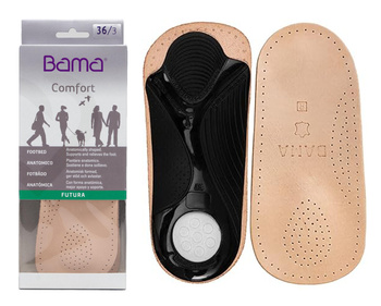 Profilowane, skórzane wkładki do butów Bama Futura