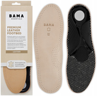 Skórzane wkładki do butów z węglem aktywnym Bama Premium Leather Foodbed