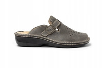 Skórzane klapki zakrywające palce na bolące stopy