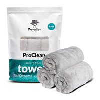 Uniwersalny ręcznik z mikrofibry do samochodu - 3 szt. 41 x 41cm - 500 g/m² Kavalier SoftXtreme Plush Perfection 500
