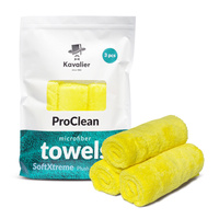 Uniwersalny ręcznik z mikrofibry do samochodu - 3 szt. 41 x 41cm - 350 g/m² Kavalier SoftXtreme Plush Perfection